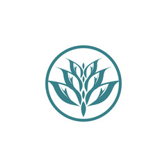 Organic leaf  logo vector template