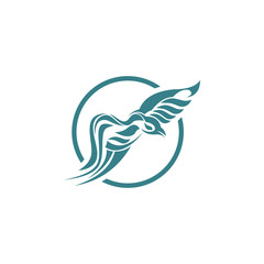 Naklejka premium creative swan logo design template
