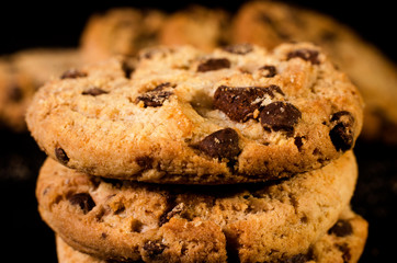 group of delicious chocochips cookies