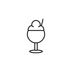 glass ice cream sweet and candies icon line