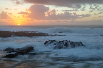 Fototapeta na wymiar Sunset in the coast