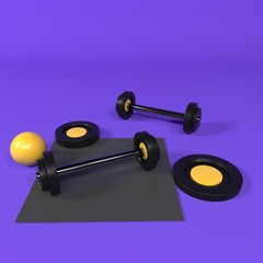 mancuernas fondo morado 