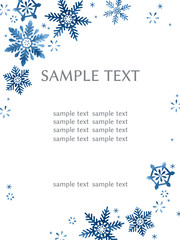 雪のもようのフレーム素材