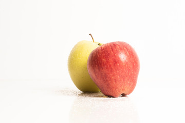 red and yellow apple 
