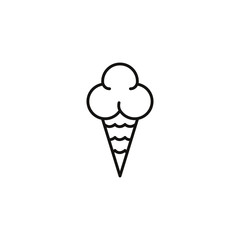 ice cream scoops sweet and candies icon line