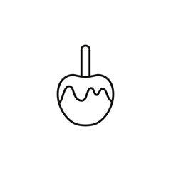candy apple sweet and candies icon line