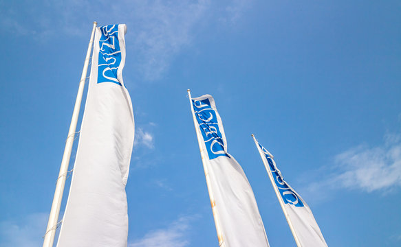 OSCE flags on pole