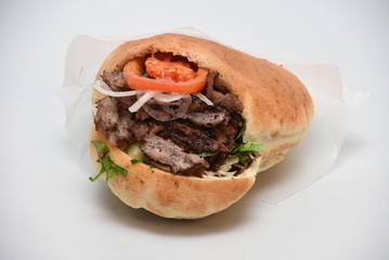 pita with meat and vegetables