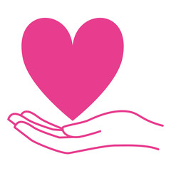 hand with heart love campaign