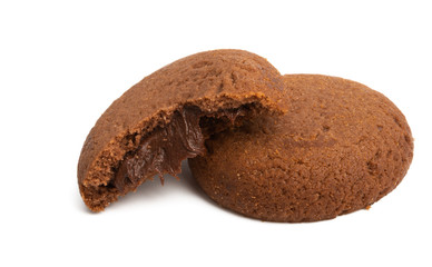 chocolate chip cookies isolated