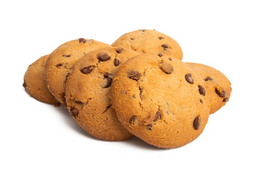 chocolate chip cookies isolated