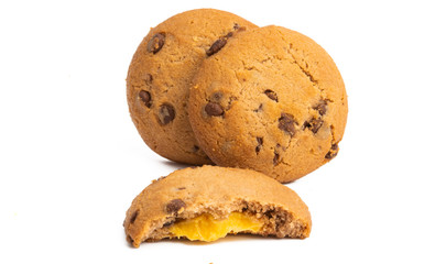 chocolate chip cookies isolated