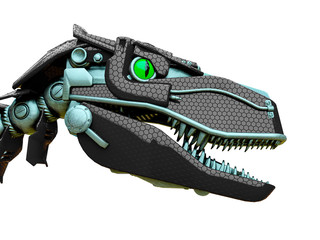 velociraptor robot side view head