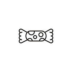 wrapped sweet and candies icon line
