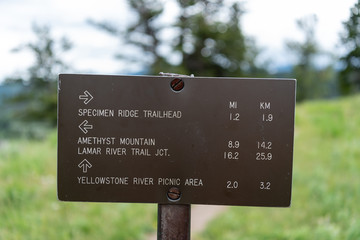 Specimen Ridge Trail Sign