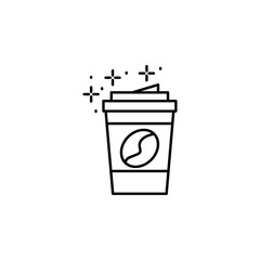 Cup, coffee icon. Element of Food and Drink icon. Thin line icon