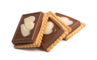 cookies with chocolate isolated