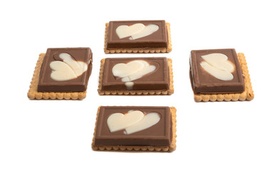 cookies with chocolate isolated
