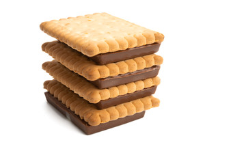 cookies with chocolate isolated