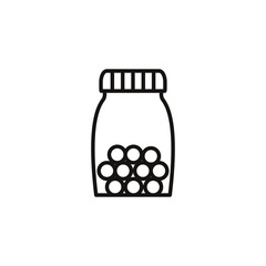 glass jar sweet and candies icon line