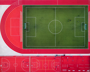 soccer field from above