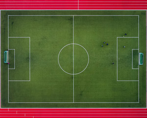 soccer field from above