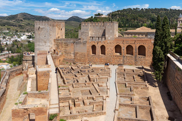 Alcazaba de la Alhambra de Granada en Andalucía España
