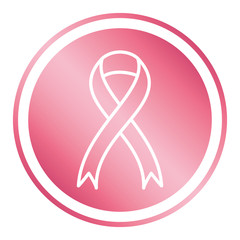 breast cancer campaign ribbon in circular frame