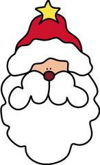 Santa Claus smiling holiday card