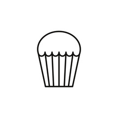 cupcake sweet and candies icon line