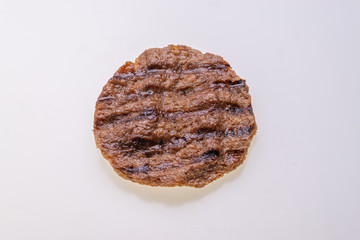 Vegan patty isolated on white background