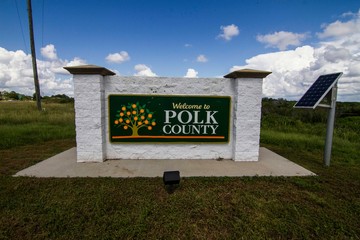 Welcome to Polk county sign 