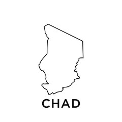 Chad map vector design template