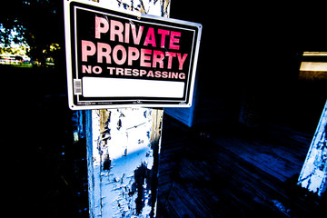 Private Property sign 