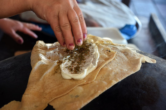 lafa bread with cheese