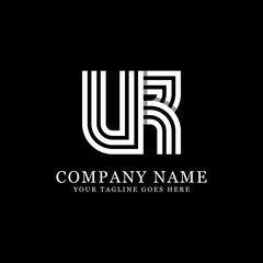 UR initial logo designs, creative monogram logo template