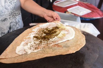 lafa bread with cheese