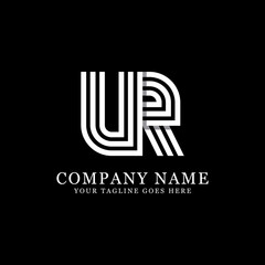 UR initial logo designs, creative monogram logo template