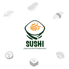sushi logo graphic japanese food