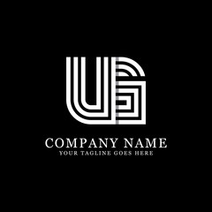 UG initial logo designs, creative monogram logo template