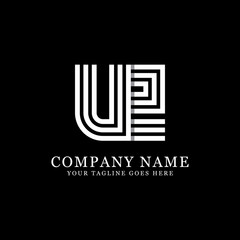 UZ initial logo designs, creative monogram logo template