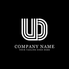 UD initial logo designs, creative monogram logo template