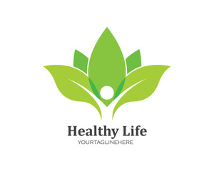 Healthy Life people medical Logo template vector