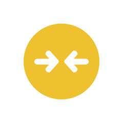 icon of two inward arrows in color circle