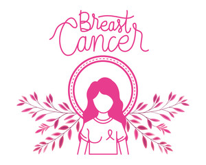 woman character breast cancer campaign