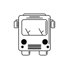 bus transport vacation travel icon