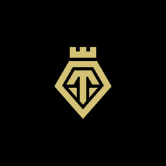 initial letter of the T logo icon, inspiring logo designs for companies Vector