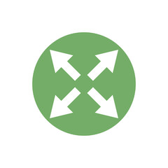 icon of four arrows pointing in color circle