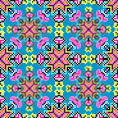 small pixels abstract geometric seamless pattern illustration