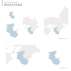 dotted Japan map, Wakayama